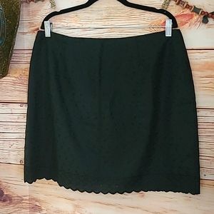 "TOWER HILL SPORT" BEAUTIFULL  PRELOVED BLACK EYELET MINI SKIRT!!🖤 SZ 20